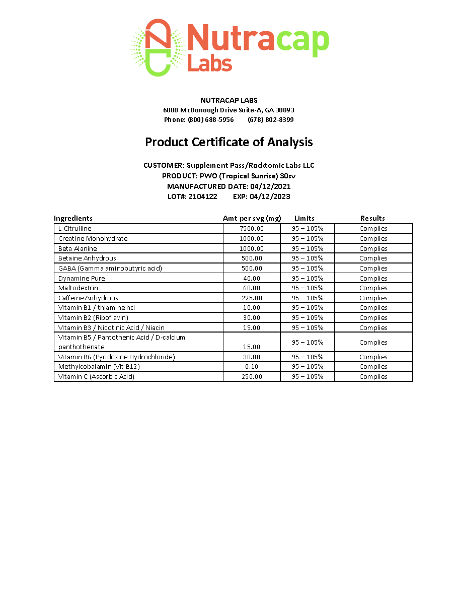 PreCharge - Pre-Workout
