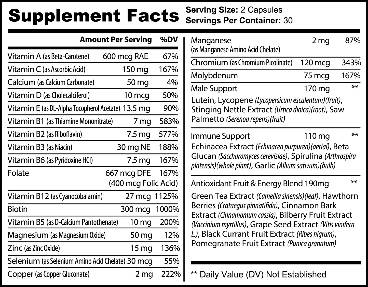 VitaMax+ (Daily Multivitamin For Men)